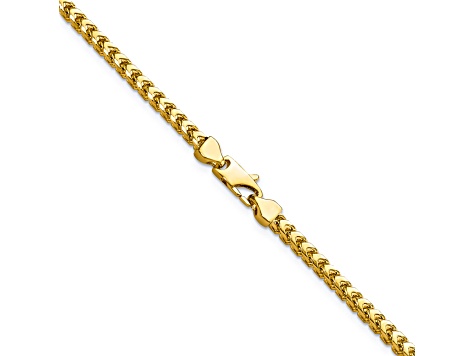 14K Yellow Gold 3mm Franco Chain Necklace