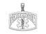 Rhodium Over 14k White Gold Cut-out Paramedic Pendant