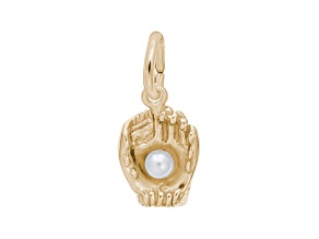 14K Yellow Gold Baseball Glove Charm