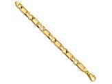 10k Yellow Gold 10.4mm Hand-polished Fancy Link Bracelet