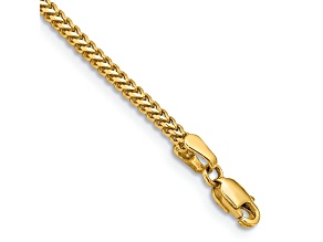 14k Yellow Gold 1.5mm Franco Link Bracelet