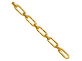 18K Yellow Gold Polished Oval Link 7.5 inch Bracelet