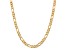 14K Yellow Gold 7.5mm Flat Figaro Chain Necklace