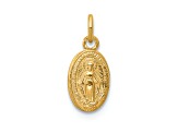 14K Yellow Gold Miraculous Medal Charm