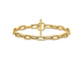 14K Yellow Gold Polished Fancy Toggle Link Bracelet