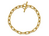 14K Yellow Gold Polished Fancy Toggle Link Bracelet
