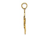 14k Yellow Gold Textured Sweet 16 Charm