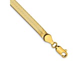 14K Yellow Gold 4mm Silky Herringbone Chain Bracelet