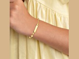 14k Yellow Gold Polished Turtle Children's ID Bracelet