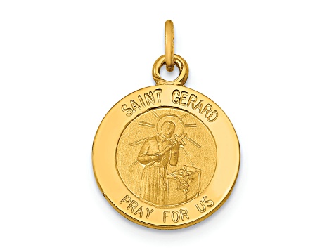 14K Yellow Gold Saint Gerard Medal Charm