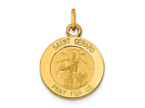14K Yellow Gold Saint Gerard Medal Charm