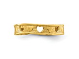 14K Yellow Gold Heart Design Toe Ring