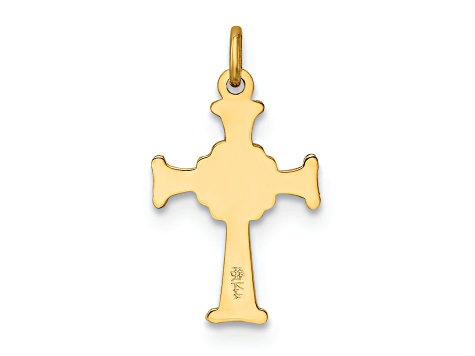 14K Yellow Gold Celtic Cross Charm