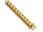 14K Yellow Gold Polished Fancy Link Men's Bracelet