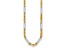 14K Two-tone Oval and Paperclip Link 16-inch Necklace