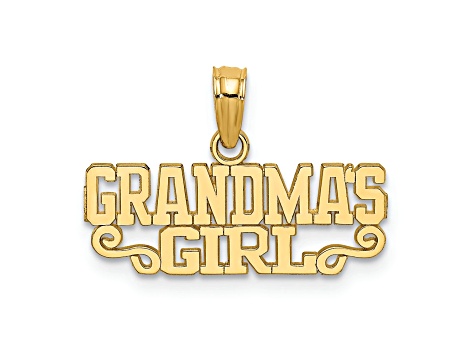 14k Yellow Gold Grandma's Girl pendant