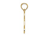 14k Yellow Gold Textured #1 Aunt Charm