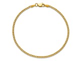 14k Yellow Gold 1.85mm Curb Link Bracelet, 8 Inches