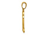 14K Yellow Gold Polished Heart Key and Lock Charm