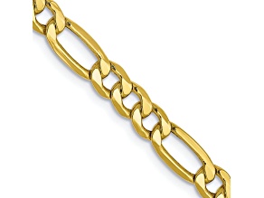 10k Yellow Gold 4.75mm Figaro Link Bracelet