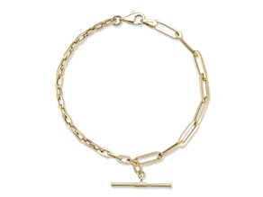 Bellissima Gold 14K Yellow Gold T Bar Bracelet