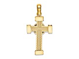 14K Yellow Gold Polished Cross Charm Pendant