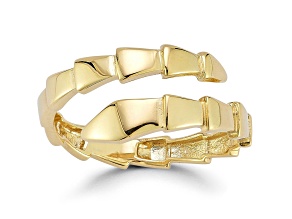 Bellissima Gold 14K Yellow Gold Serpent Scale Bypass Ring, Made in Italy
