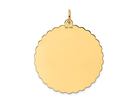 14k Yellow Gold Textured 50th Anniversary Pendant