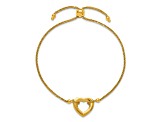 14K Yellow Gold Heart Adjustable Bracelet