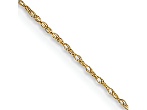 14k Yellow Gold 0.5mm Solid Cable 13 Inch Chain