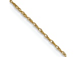 14k Yellow Gold 0.5mm Solid Cable 13 Inch Chain