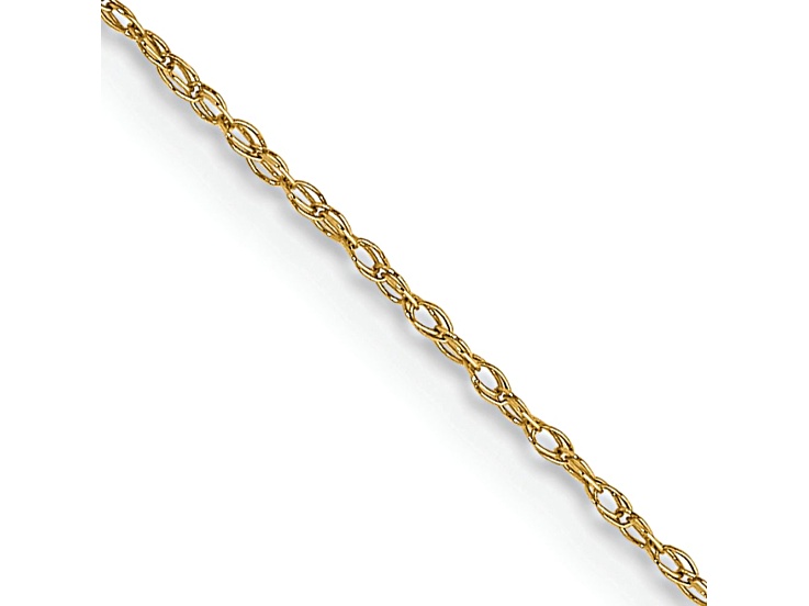 14k Yellow Gold 0.5mm Solid Cable 24 Inch Chain
