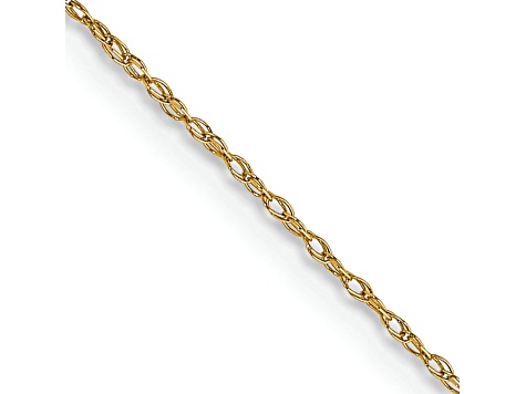 14k Yellow Gold 0.5mm Solid Cable 24 Inch Chain