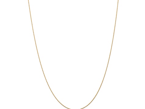 14k Yellow Gold 0.5mm Solid Cable 24 Inch Chain