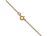 14k Yellow Gold 0.5mm Solid Cable 24 Inch Chain