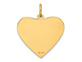 14K Yellow Gold Polished Class of 2023 Heart Charm