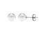 14k White Gold Ball Stud Earrings - 6MM