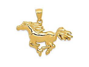 14K Yellow Gold Polished Horse Pendant