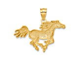 14K Yellow Gold Polished Horse Pendant