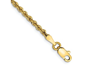 10k Yellow Gold 2.25mm Rope Link Bracelet