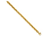 14K Yellow Gold 8.7mm Fancy Link 9 Inch Bracelet
