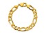 10k Yellow Gold 10mm Concave Open Figaro Link Bracelet