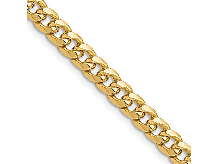 14k Yellow Gold 5.25mm Miami Cuban Link 22 Inch Chain