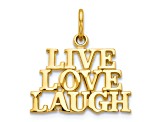 14k Yellow Gold Talking - Live Love Laugh Pendant