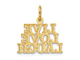 14k Yellow Gold Talking - Live Love Laugh Pendant