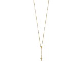 14K Yellow Gold Polished Faceted Beads Rosary