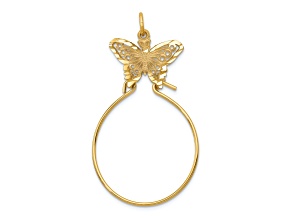 14K Yellow Gold Butterfly Holder Charm