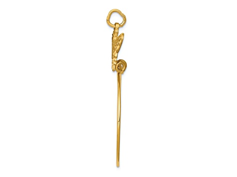 14K Yellow Gold Butterfly Holder Charm