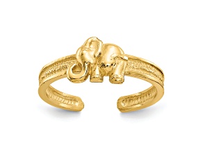 14K Yellow Gold Elephant Toe Ring