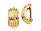 14k Yellow Gold Omega Clip Non-pierced Earrings